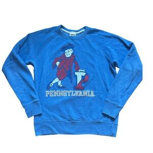 HOMAGE Blue Pennsylvania Crewneck Sweater